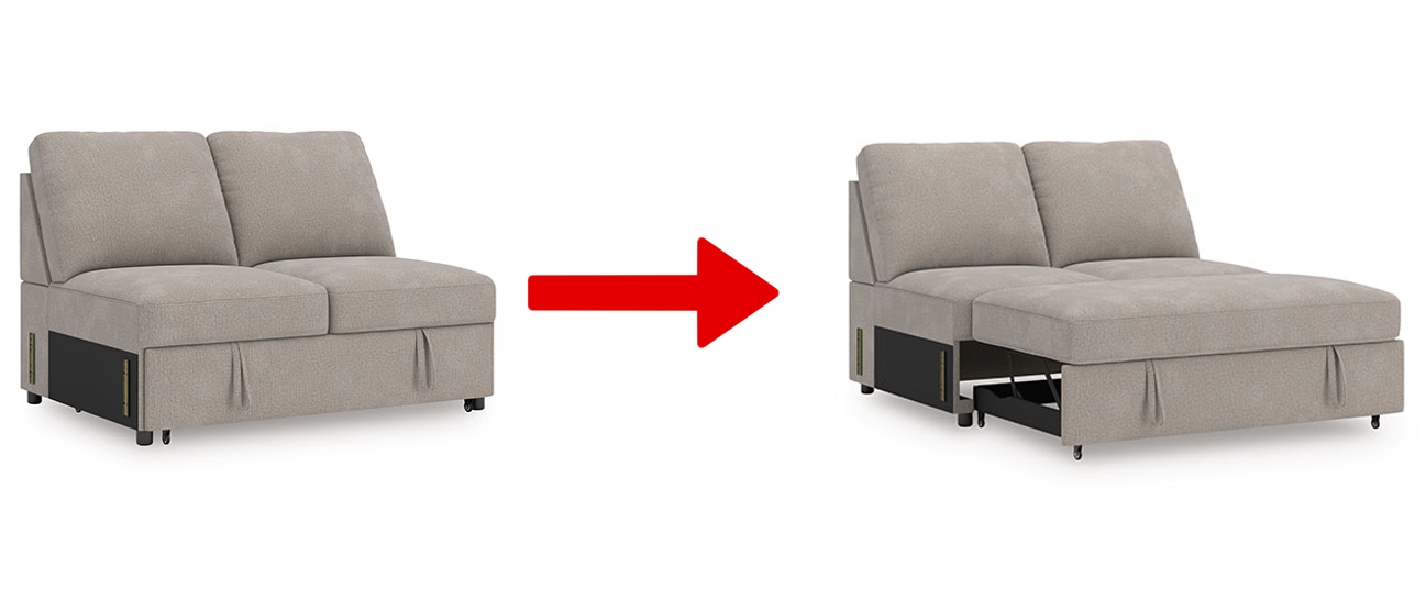 6730564/57/30/71/17 RAF Corner Chaise w/Storage / Pop Up Sleeper